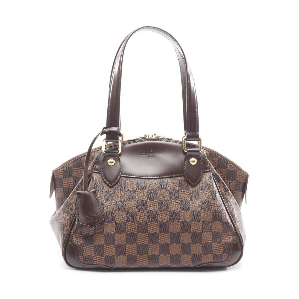 Louis Vuitton Verona Shoulder Bag Canvas Leather Damier Brown